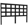 Headboard In Black 145.5 X 4 X 100 Cm Solid Pine Wood
