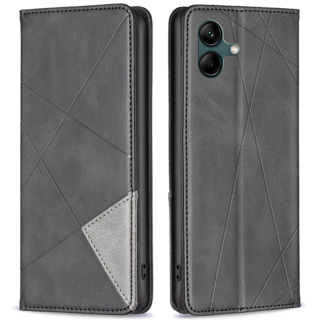 For Samsung Galaxy A06 4G Case Card Slots PU Leather Geometric Phone Cover