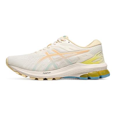 GT-1000 10 Comfortable Daily Trendy Fashion Fabric Low-Top Training Short Distance Running Shoes Women Sneaker Beige Orange 1012B642-200