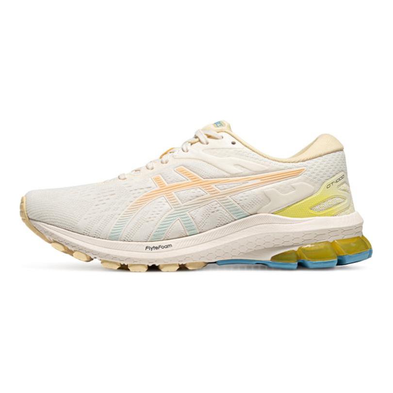 Asics GT-1000 10 Comfortable Daily Trendy Fashion Fabric Low-Top Training Short Distance Running Shoes Women Sneaker Beige Orange 1012B642-200