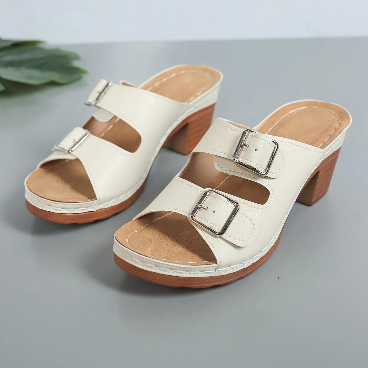 

Сандалии на каблуках Женские босоножки на платформе Летняя обувь для женщин Роскошные дизайнерские сандалии для активного отдыха Женские босоножки на высоком каблуке Sandalias De Mujer 43 белый