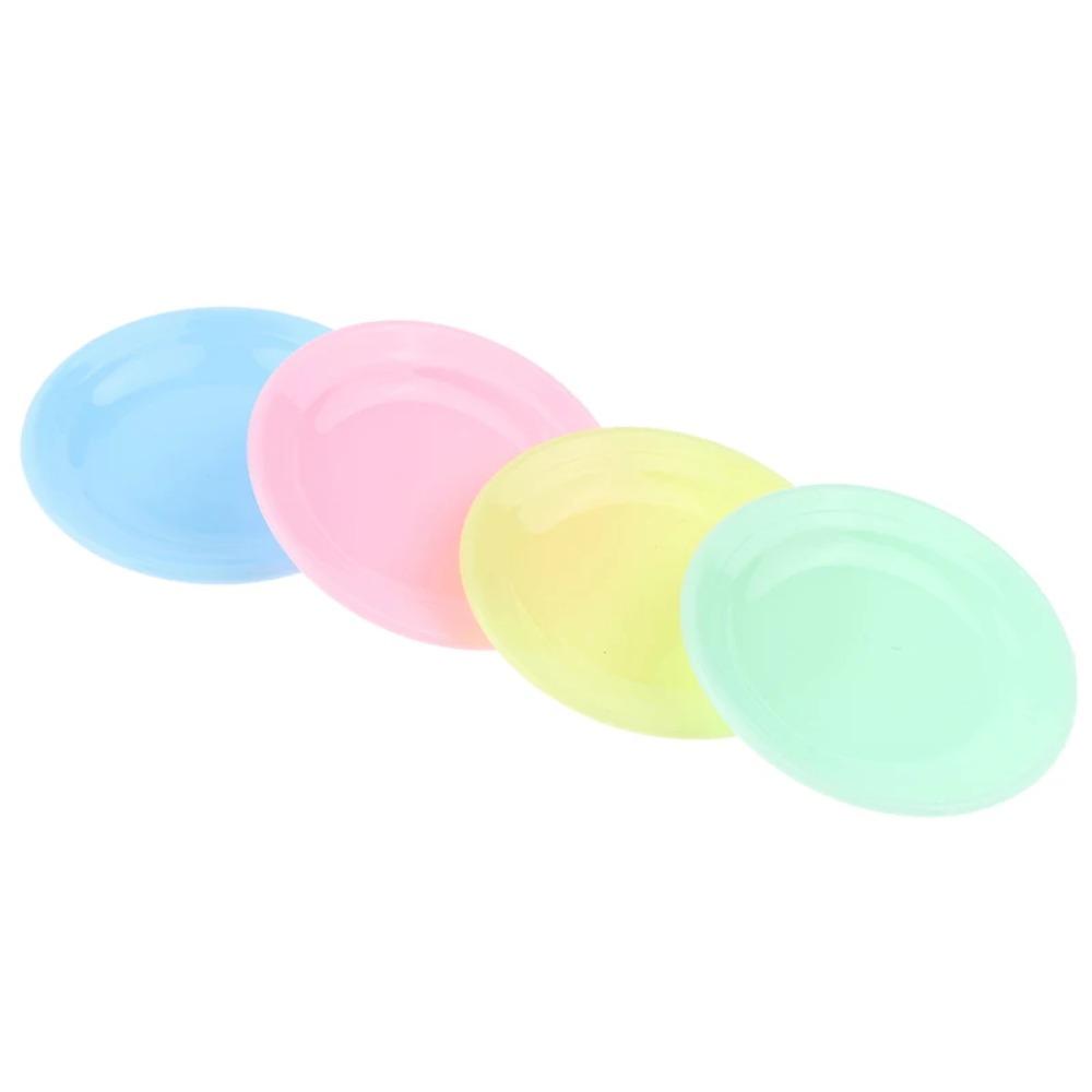 5Pcs Kitchen Toy Simulation Dining Plate Miniature Colorful Dinner Plates  Pretend Play Toys