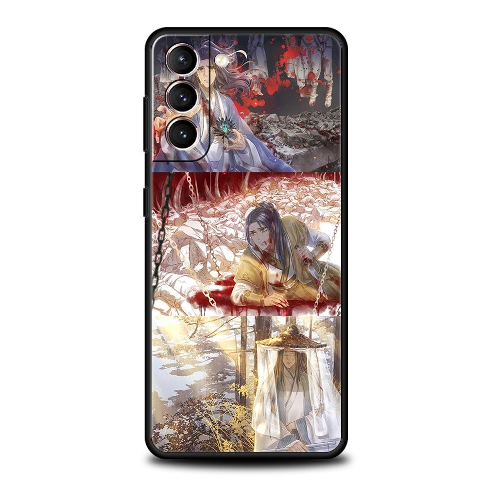 Phone Case For Samsung S24 S23 S22 Ultra S20 S21 FE 5G S10 S9 Plus S10E S8 S7 Edge Cover Comic Man Erha and His White Cat Master