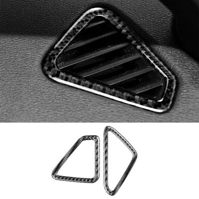 2pcs Car-Styling Real Carbon Fiber Car Air Conditioner Vent Outlet Cover Trim Stickers For BMW X5 F15 2014-2017