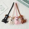 Cute Pu Leather Puppy Bag Charms Cartoon Design Soft Texture For Backpack Key Dog Lovers Gifts
