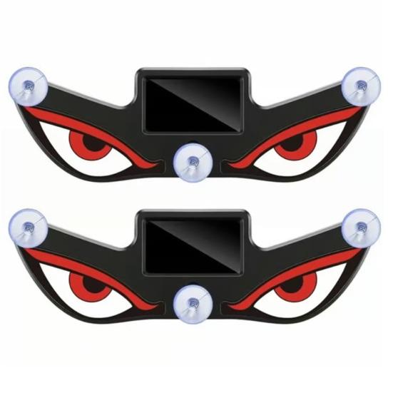Devil Eyes Car Light Solar Powered LED Dynamic Windshield Ambient Lamp USB-C Rechargeable Vehicle Light with Vibration And Light Sensor Multiple