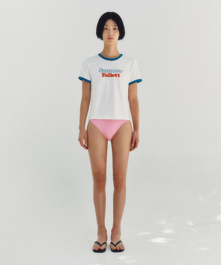 FALLETT Summer Logo Ringer Tee White