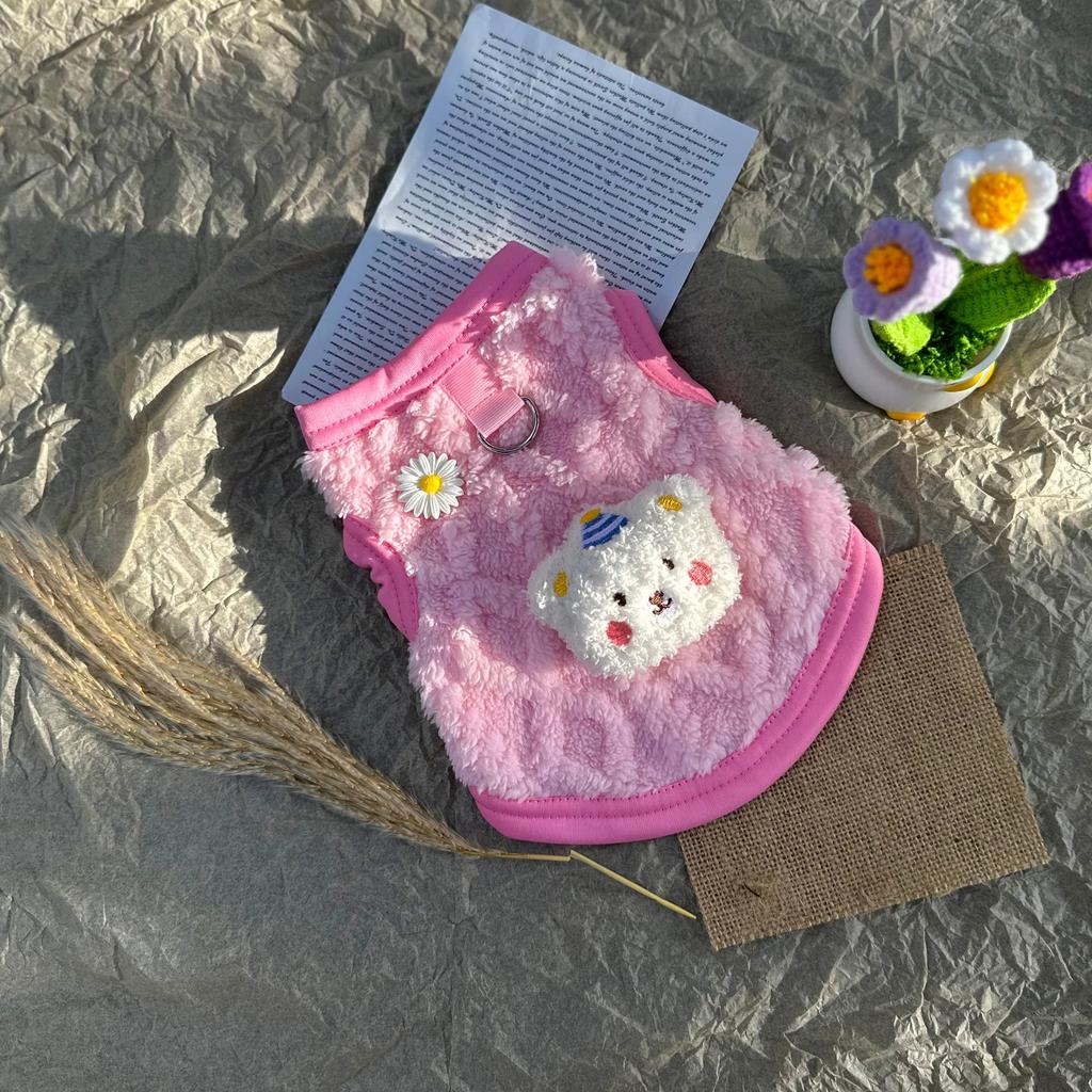 Ropa para perro gato chaleco de invierno ropa para mascotas cálida linda caricatura Oso Grande títere de peluche ropa para mascotas