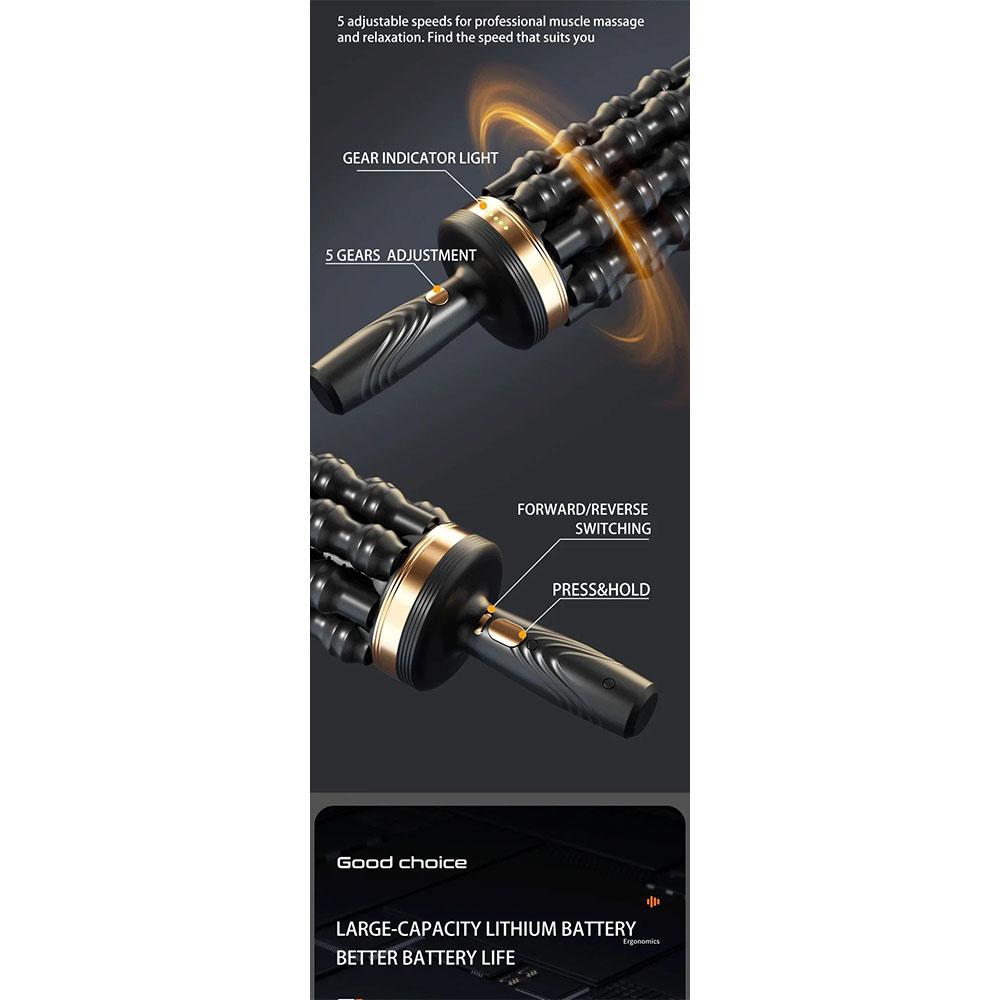 2025 New Foot Massage Roller for Shiatsu Acupoint Percussion Leg Roller Massager Relief Muscle Pain Relax Stress Massager