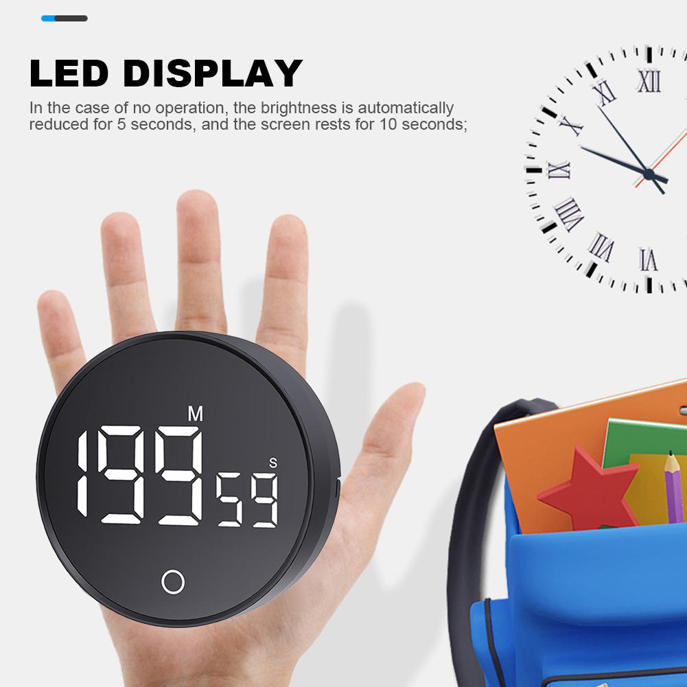 Stopwatch Alarm Clock Magnetic Electronic Digital Timer Large LED Display Countdown Countup Timer for Cooking Working Studying