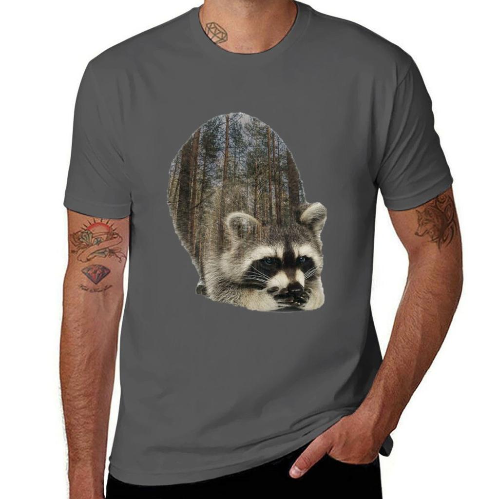 Mischievous Raccoon Tshirt Uv Protection Outdoor Tee Shirt
