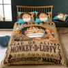 Set Biancheria da Letto di Alta Qualità Stampato in 3D con Federe Set Letto Anime Giapponese One Piece Per Bambini Adulti Decorazione Camera da Letto