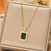 Japan and South Korea Simple Popular Wind Titanium Steel Necklace Female Niche Exquisite Internet Celebrity Zircon Clavicle Chain High-end Jewelry