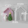 Silicone Candle Mold Epoxy Resin Molds Christmas House Shaped Silicone Soap Moulds Silicone Material for Making Candle