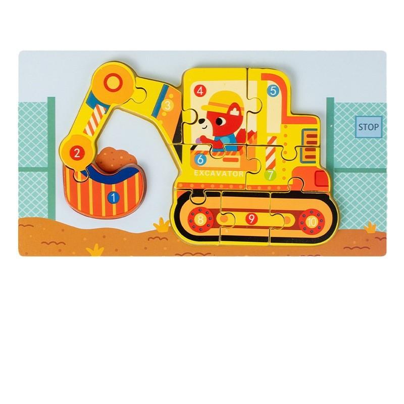 Wooden 3d Puzzle Toy For Preschool Kids With Educational Development For Boys And Girls