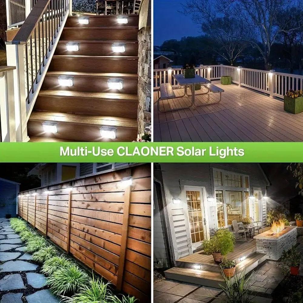 4PCS 176 LED Solar Outdoor Lights Solar Powered Motion Sensor Flood Lights IP65 Waterproof 3 Modes Wall Lamp For Outside Porch Yard