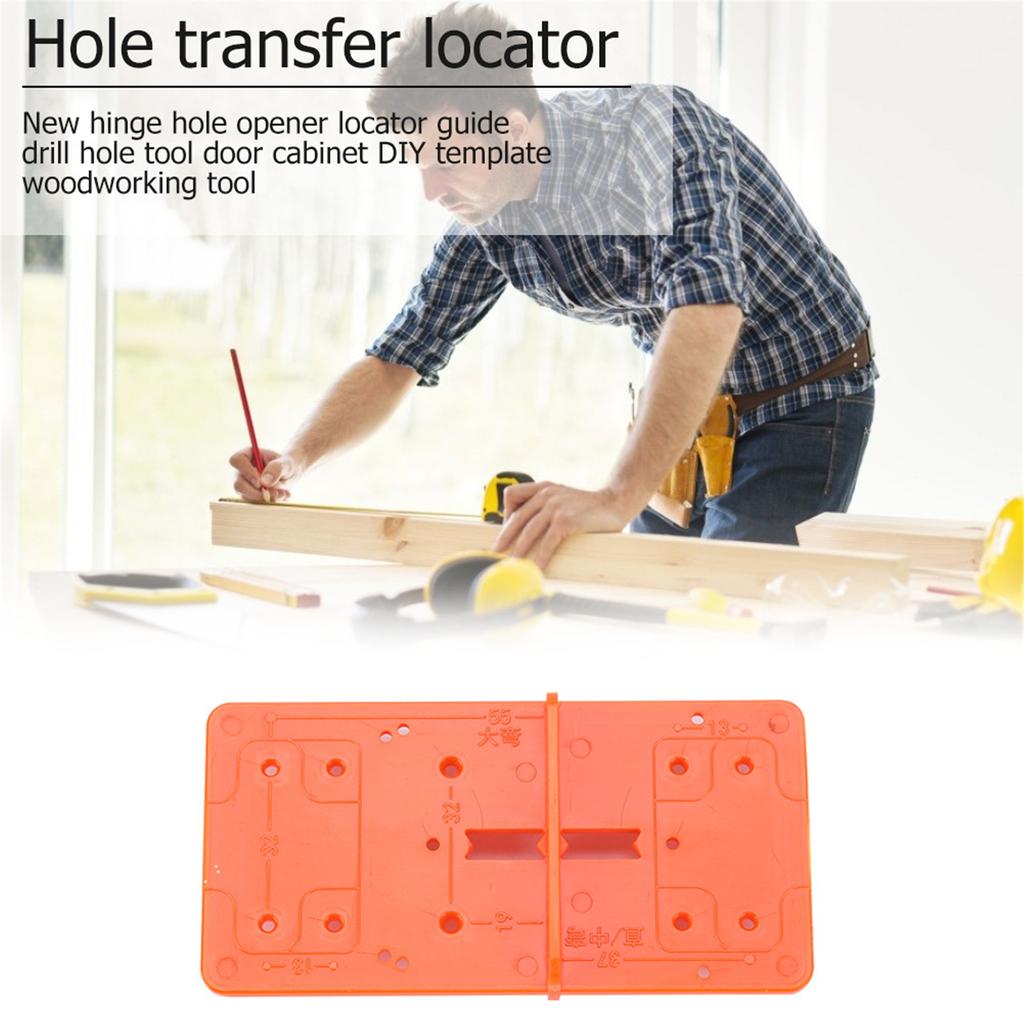 35/40mm Hole Drilling Guide Positioner Multipurpose Hinge Boring Jig Hole Opener Positioner Template Hand Tool Set