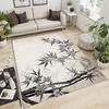 Forest Landscape Painting Area Rug,Flowers Moon Low Pile Machine Washable Rugs Mat for Living Room Bedroom 3D Print Decor Carpet