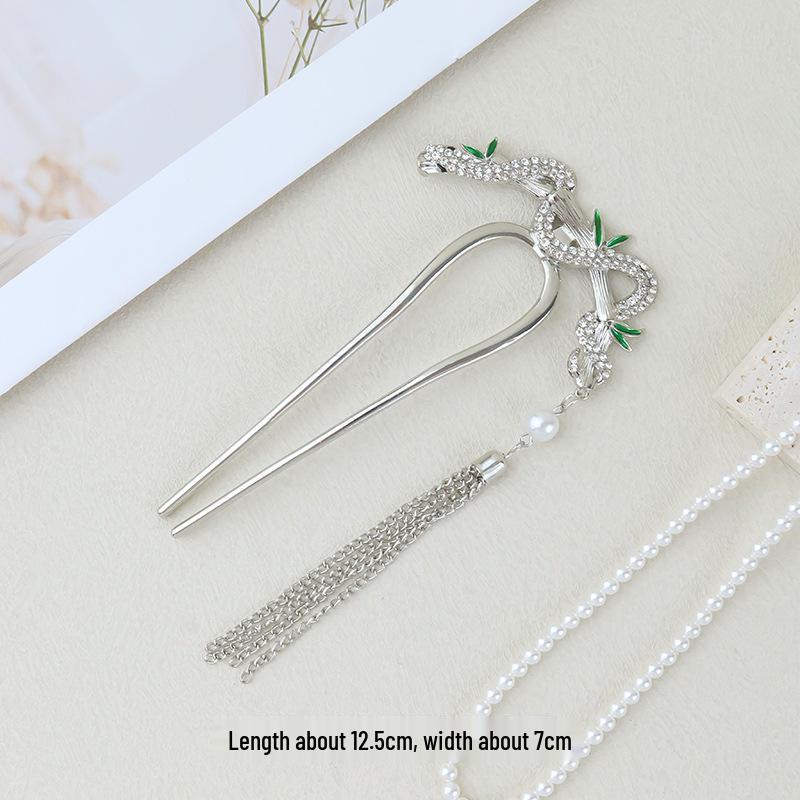 Elegant Pearl U-shaped Hairpin for Women - New Chinese Style Updo Accessory 2025