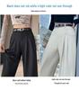 Autumn 2026 Women's High Waist Slim Fit Wide Leg Casual Pants - Floor Length