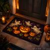 VIKAMA Washable Halloween Pumpkin Ghost Doormat Twisted Vine Maple Leaf Non Slip Dust Resistant Indoor Entryway Home Decor