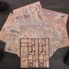 10 Sheets Vintage European-Style Decorative Paper for Journaling and Collage: Double-Sided Adhesive