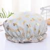 Shower Cap Waterproof Hair Cap Hot Gold Printed Polyester Cotton Shower Cap Bath Lady