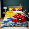 Japanese Ethnic Style Quilt Cover Three-piece 3D Digital Printing Bedding
