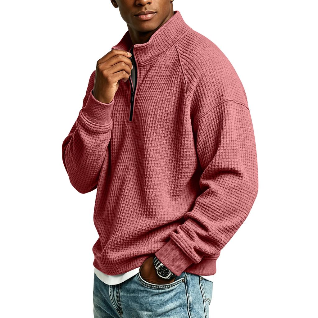 Herren Pullover mit Strickkragen für den täglichen lässigen Look