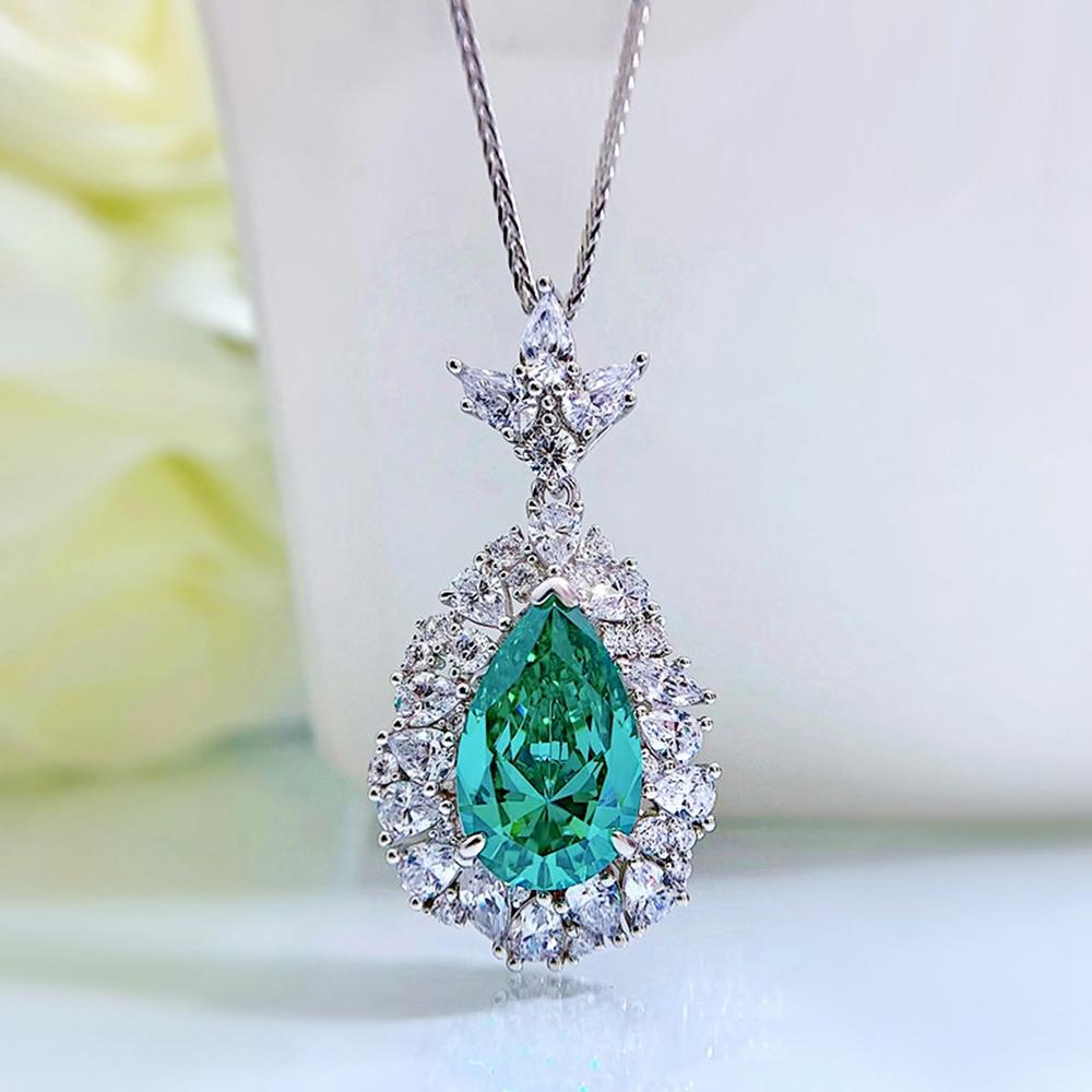 

Груша 10 * 16 мм сапфир ограненный драгоценный камень ожерелья для женщин подарок на годовщину стерлингового серебра 925 пробы ювелирные изделия