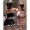 SHLYMP Maid Cat Sexy Sexy Cat Cat Ear Mini One Size Fits Black Costume, Cosplay, Erotic, Extreme, Naughty, Lingerie, Babydoll, Dress, Apron, Cute,