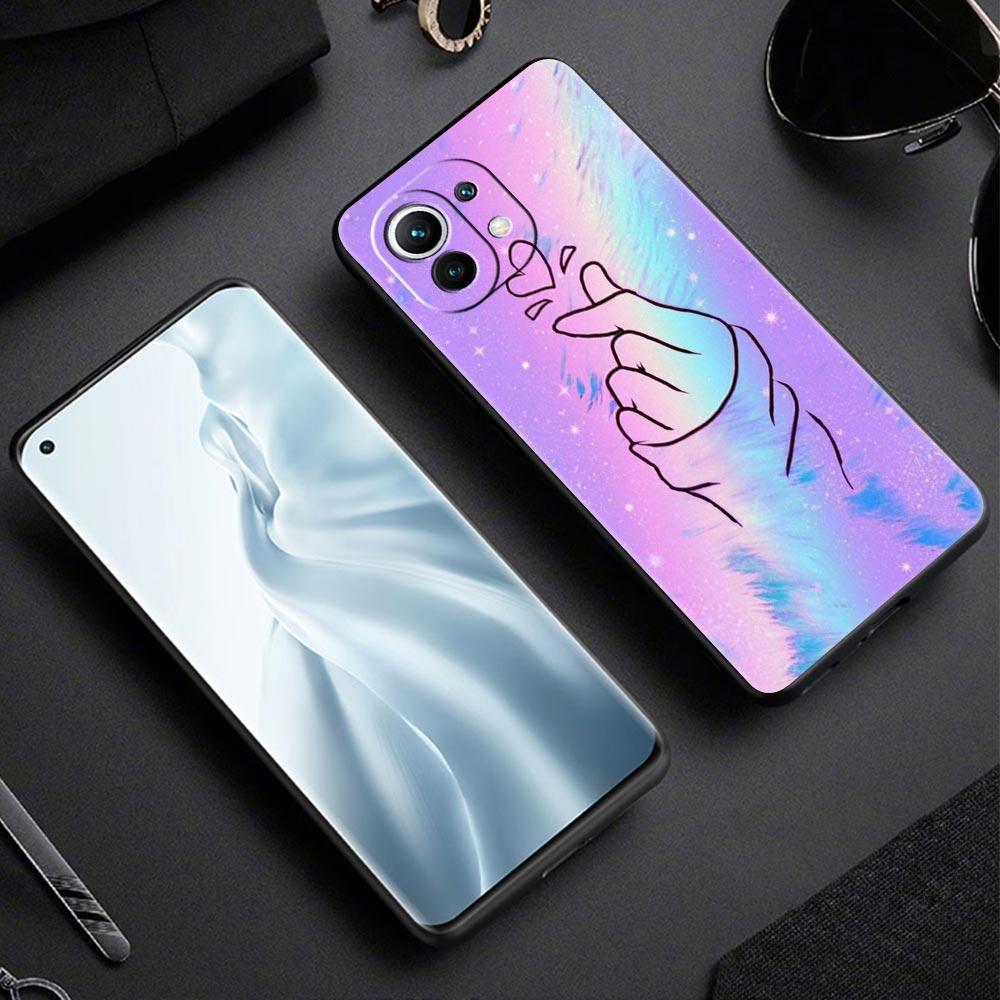 Phone Case Cover for Xiaomi Mi 17 15 14 13 12 11 Ultra 15T 14T 13T 12T 11T Pro Lite 5G Soft TPU Capas Black White Love Kpop Bags