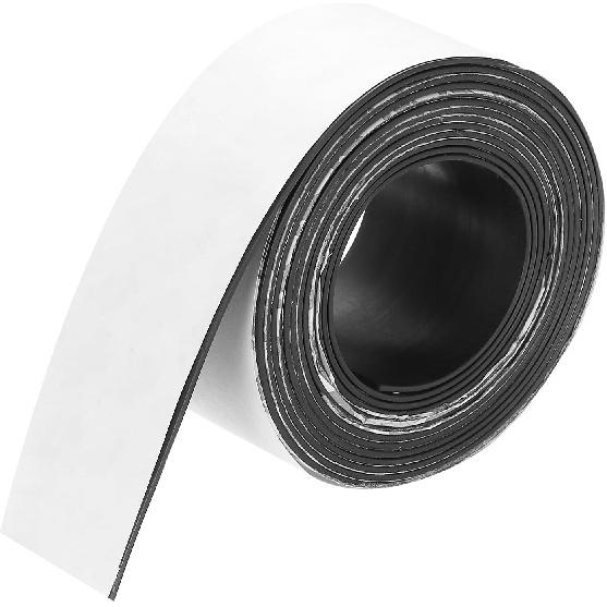MECCANIXITY Magnetic Strip 16.4 Feet X 3/8" Width X 1/16" Thick Magnetic Tape Labels Stickers Self Adhesive for Whiteboards Refrigerator and DIY