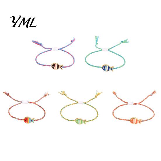 Bunte Freundschaftsbänder Kleiner Fisch Handgemachtes Geflochtenes Armband, Boho Süß Gewebtes Sommer Strand Handgelenk Zubehör Schnur Verstellbares Armband