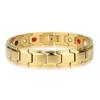Mens Titanium Steel Geometric Bracelet With Magnetic Clasp Original Design Black Gold Tone FCM001