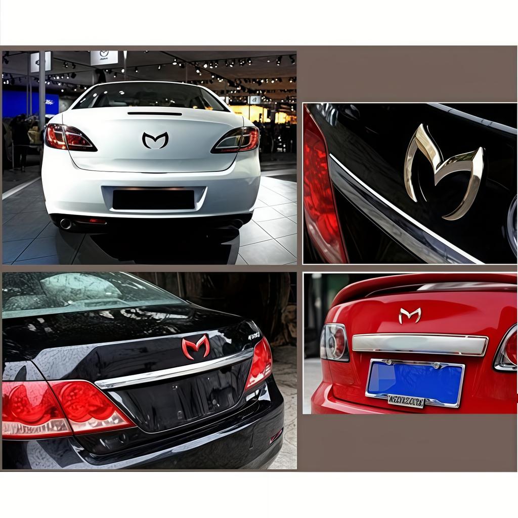 Sporty Metal'M' Rear Trunk Badge Decal Emblem Rear Trunk Evil m Emblem Logo Decor Badge Decal for Mazda