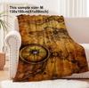 PC Blanket Vintage Map  Antique treasure map Flannel Thin blankets for Home Office Funny gifts Perfect gifts four season use