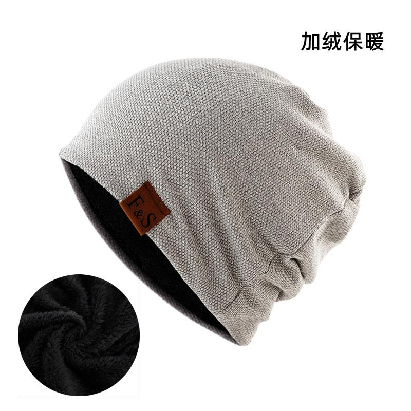 Hat Unisex Alphabet Autumn and Winter Baotou Knitted Hat Thin Comfortable Nightcap Fleece Thermal Overhead