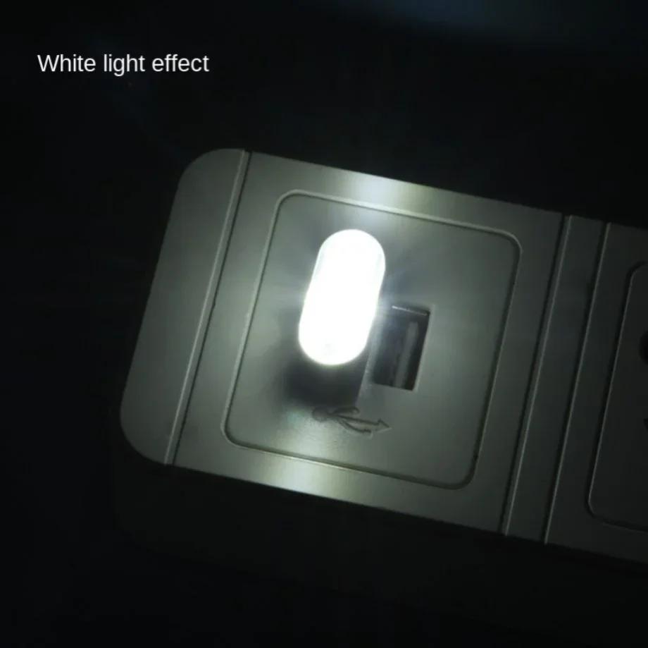 

Mini USB LED Atmosphere Lights Car Interior Neon Decorative Lamp Car Emergency Lighting Universal PC Portable Plug and Play 1pc білий