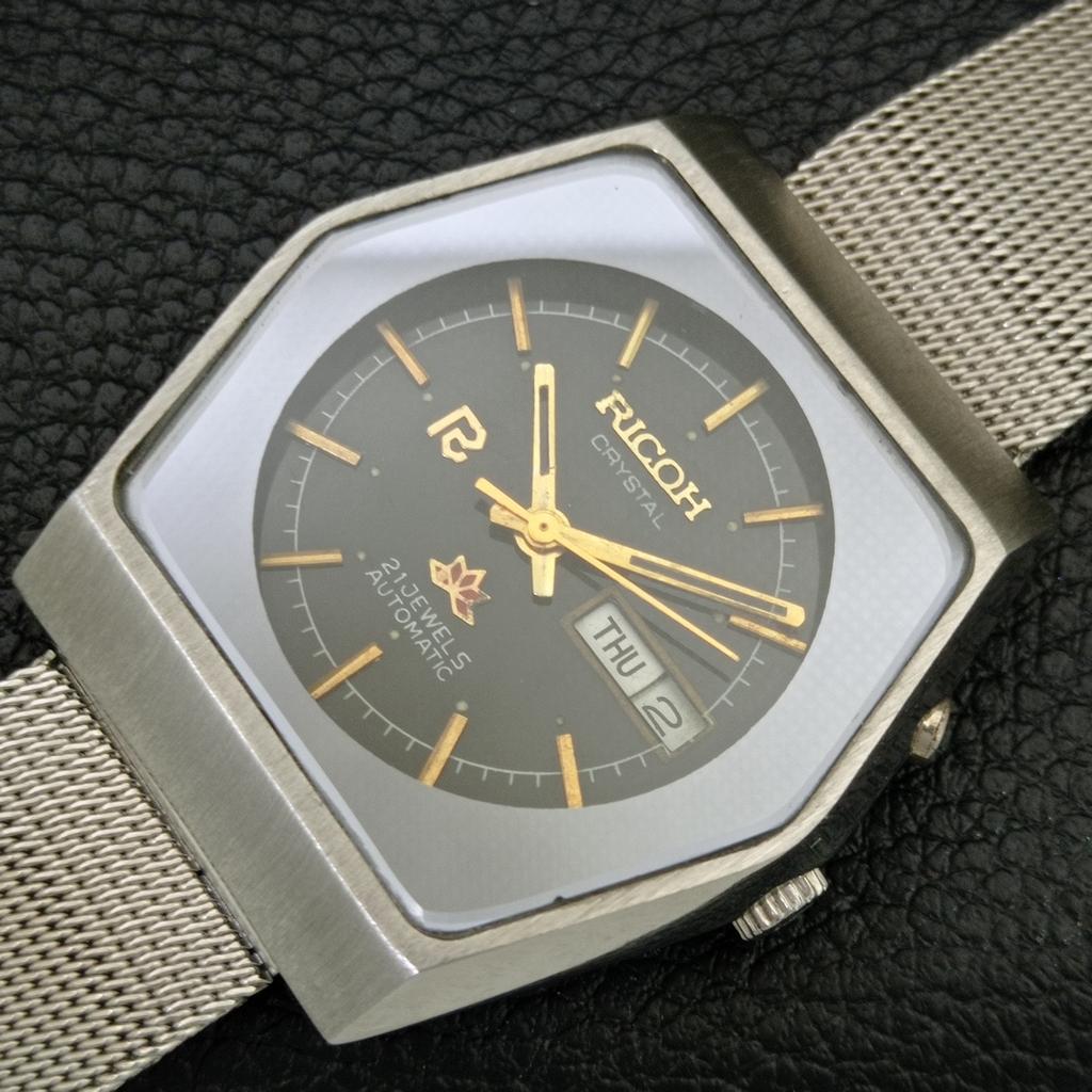 VINTAGE RICOH R31 AUTOMATIC JAPAN MENS ORIGINAL DIAL WATCH a707906-1