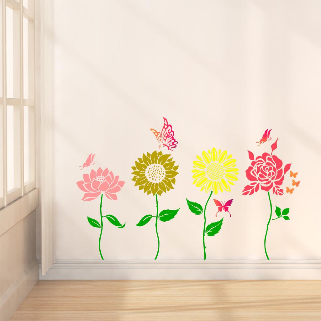 Flowers, Butterflies, Hollow Templates for Painting, Spray Painting, Spray Printing, and Missing Printing Boards, Diy, Horticultural Design Templates