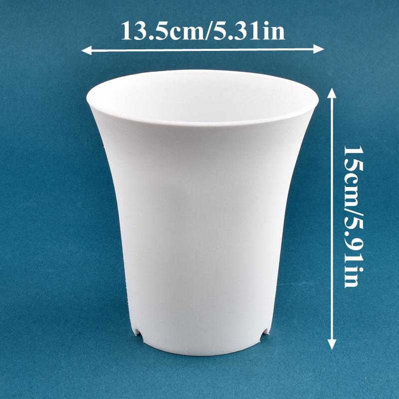 2-10Pcs Round Thickened Flowerpot Deepened Succulent Flower Nursery Pot White/Black Plant Vientiane Basin Home Garden Decoration