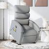 VidaXL Reclining Massage Chair Light Grey Fabric, Lift Recliner, Recliner for People 3203990