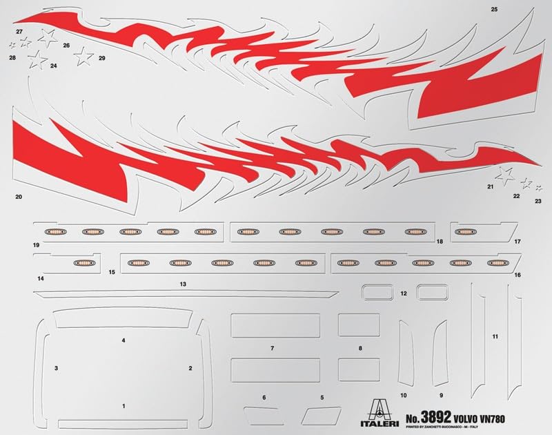 Platz Italeri Volvo VN 780 Tractor Head Plastic Model IT3892 1/24