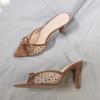Pointed Toe High Heels, Women's Slim Heels, Hot Pressed Diamond Bow Sandals