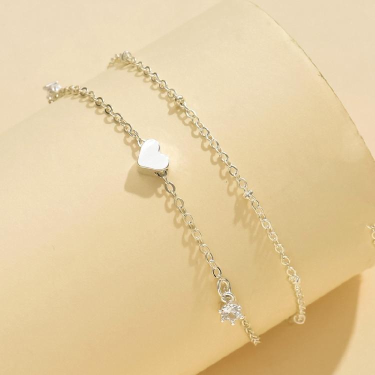 Trendy Alloy Layer Anklet for Women Waterproof Designs With Crystals Embellishments Vocation Accessory Outfits