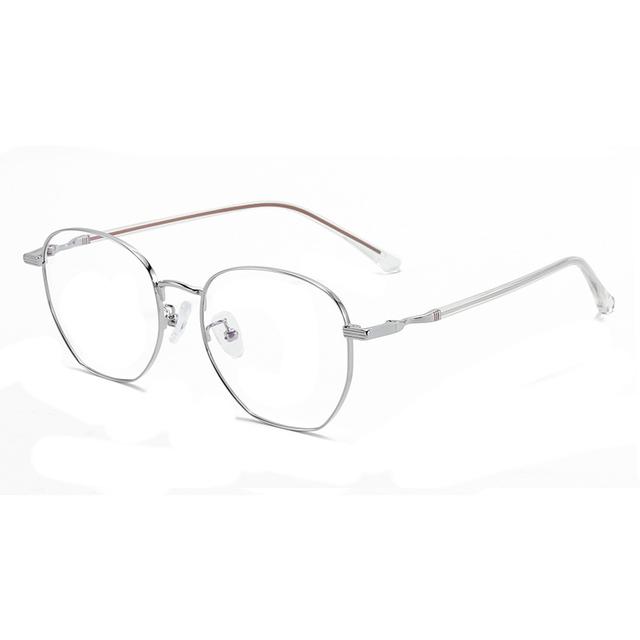 1 .56 Asphärische Korrekturgläser Polygon Maßgeschneiderte Kurzsichtigkeitsbrillen Metall Damen Herren Optische Brillen 0 -0 ,5 -0 ,75 bis -6