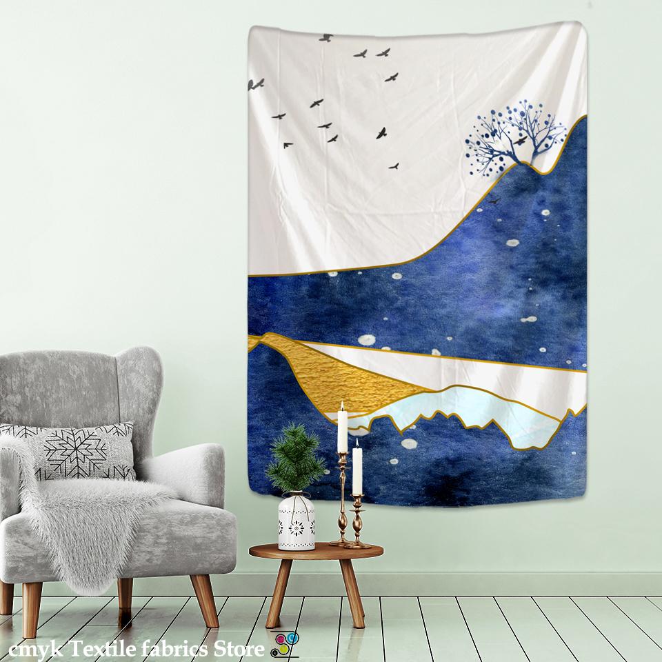 

Японские иллюстрации гобелен настенный красочный богемный небольшой свежий Ins ветер матрас гостиная украшение дома 95x70CM