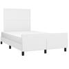 Bed Frame with Headboard White 120 X 200 Cm Faux Leather