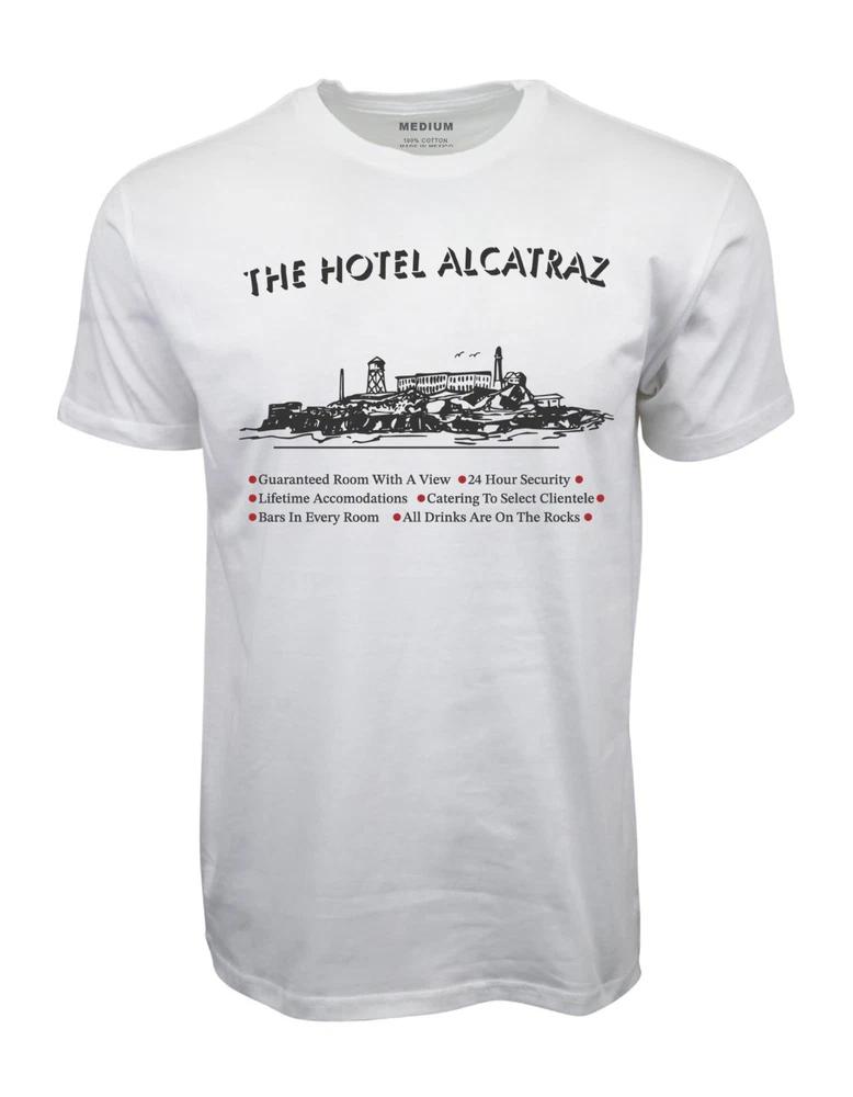 90s Hotel Alcatraz Graphic White TShirt S